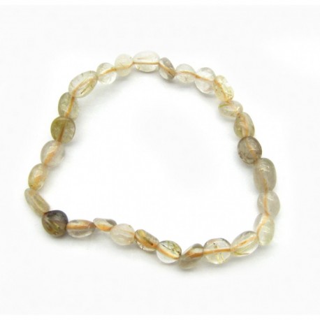 Nugget-Armband kleine Steine Rutilquarz 6-8 mm