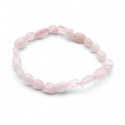 Nugget-Armband kleine Steine Rosenquarz 6-8 mm