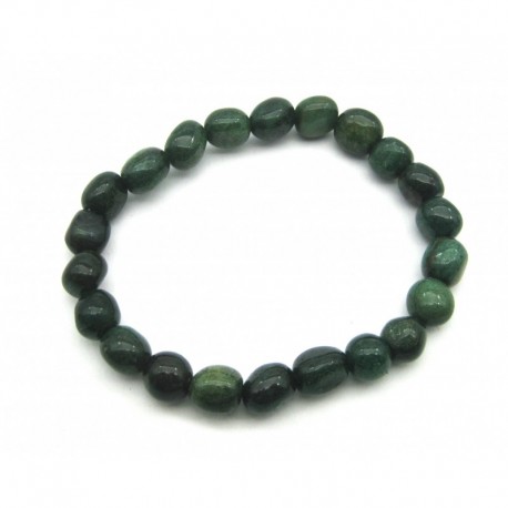 Nugget-Armband kleine Steine Aventurinquarz grün dunkel 10 - 12 mm