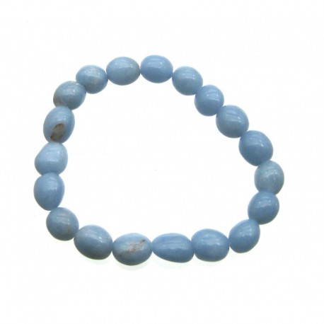 Nugget-Armband kleine Steine Angelith Anhydrit 10-12 mm