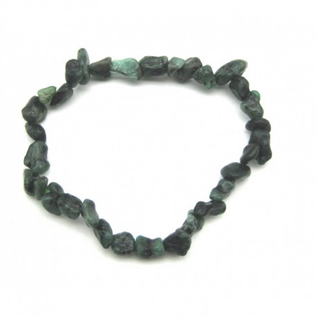 Nugget-Armband kleine Steine Smaragd 8 - 10 mm