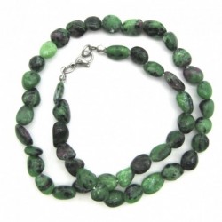 Nugget-Kette Zoisit (Anyolith) 8-10 mm 45 cm lang