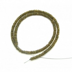 Strang Button Saphir gelb-grün 4 mm 36 cm lang