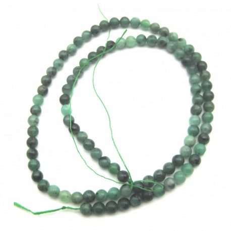 Strang Kugel Smaragd 4 mm 39 cm lang