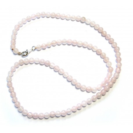 Kugel-Kette Rosenquarz 4/45