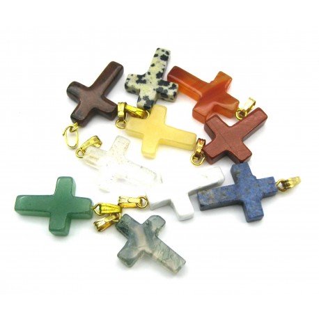 Kreuz mit Öse 1,8 cm Mischung VE 10 Stück