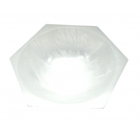 Schale Selenit eckig teils mit Klüften und Kanten 10 cm