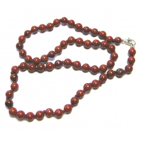 Kugel-Kette Jaspis rot 6/45