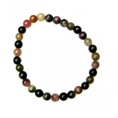 Kugel-Armband Turmalin bunt 5 mm