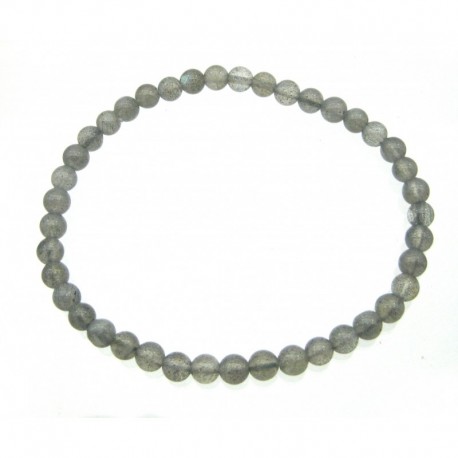 Kugel-Armband Labradorit grau mit Blauschimmer 4 mm