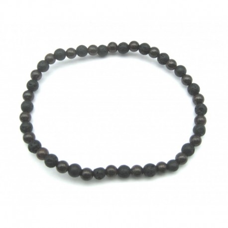 Kugel-Armband Mix Granat Lava 4 mm