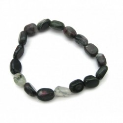 Nugget-Armband kleine Steine Eudialyt in Syenit 8 - 10 mm