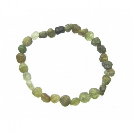 Nugget-Armband kleine Steine Granat Grossular 6 - 8 mm