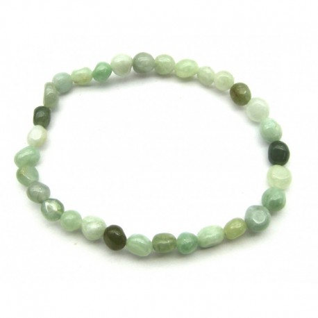 Nugget-Armband kleine Steine Jadeit grün 5-7 mm