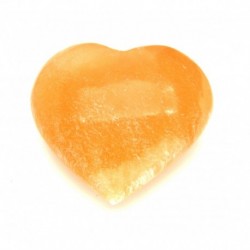 Herz Selenit orange 7-8 cm