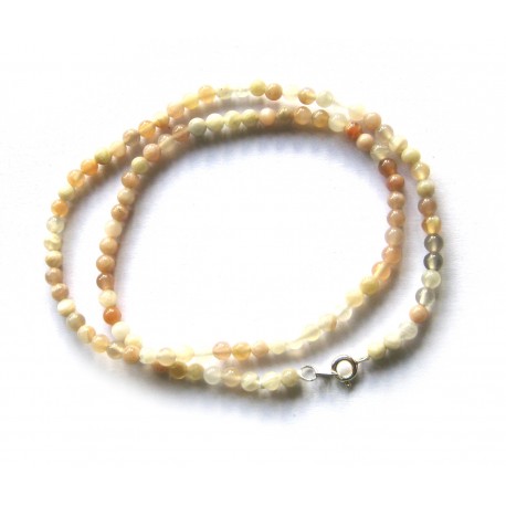 Kugel-Kette Mondstein 4/45