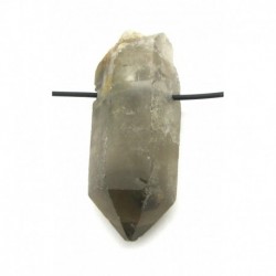 Rohstein gebohrt Rauchquarz Kristall 2,5-3,5 cm