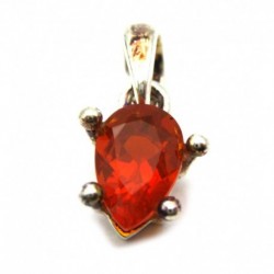 Anhänger Opal Feueropal Cabochon facettiert 0,6 - 0,8 cm 925er Silber