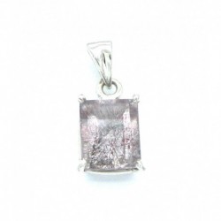 Anhänger Goethitquarz facettiert Rechteck 9x20 mm