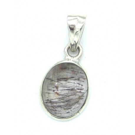 Anhänger Goethitquarz Oval 10x22 mm