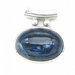 Anhänger Disthen Pipe Oval, 29x32 mm, 925er Silber