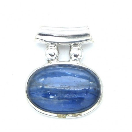 Anhänger Disthen Pipe Oval, 22x25 mm, 925er Silber