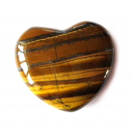 Herz Tigeraugenjaspis 55 mm bauchig