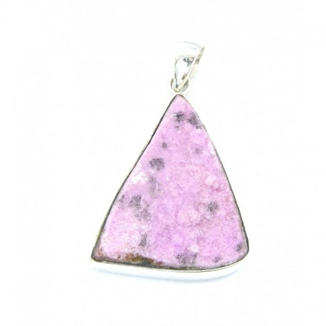 Anhänger Cobaltcalcit Rohstein 3 cm mit 925er Silberfassung