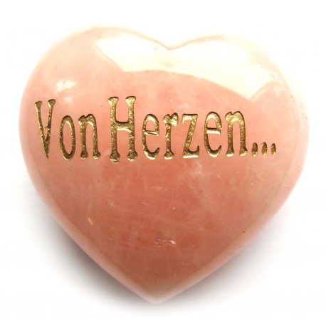 Herz Rosenquarz "Von Herzen" 45 mm bauchig
