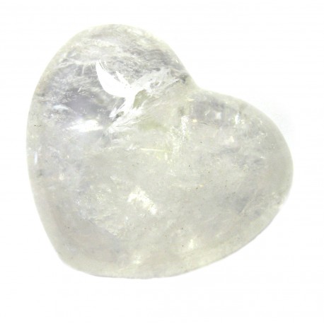 Herz Bergkristall 45 mm bauchig