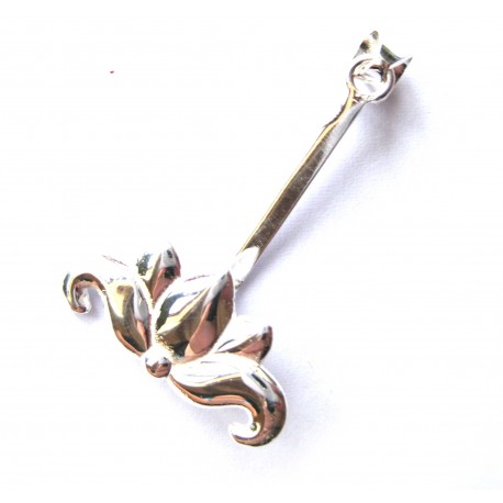 Donuthalter Lotusblüte Silber