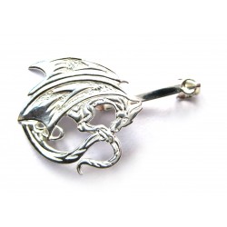 Donuthalter Drache Silber