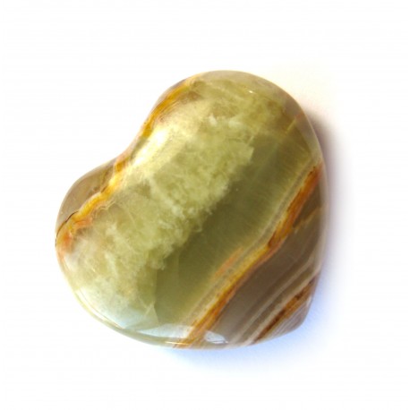 Herz Aragonit-Calcit grün-braun 75 mm