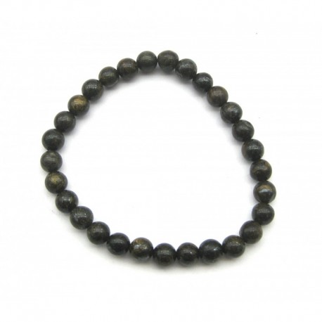 Kugel-Armband Bronzit (Ferro-Enstatit) 6 mm