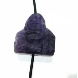 Buddha von oben gebohrt Fluorit lila 2 cm