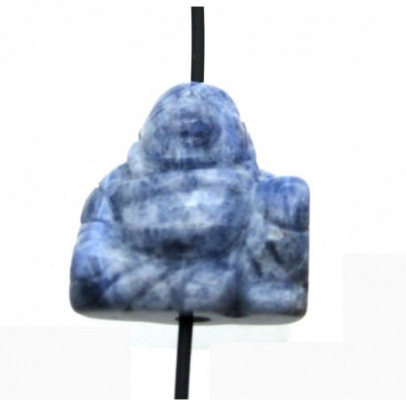 Buddha von oben gebohrt Sodalith 2 cm