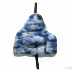 Buddha von oben gebohrt Sodalith-Feldspat 2 cm