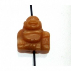 Buddha von oben gebohrt Aventurinquarz orange 2 cm
