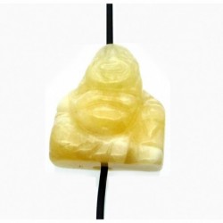 Buddha von oben gebohrt Calcit orange 2 cm