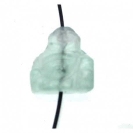 Buddha von oben gebohrt Fluorit grün 2 cm