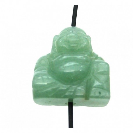 Buddha von oben gebohrt Aventurinquarz grün 2 cm