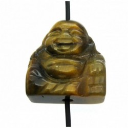 Buddha von oben gebohrt Tigerauge 2 cm