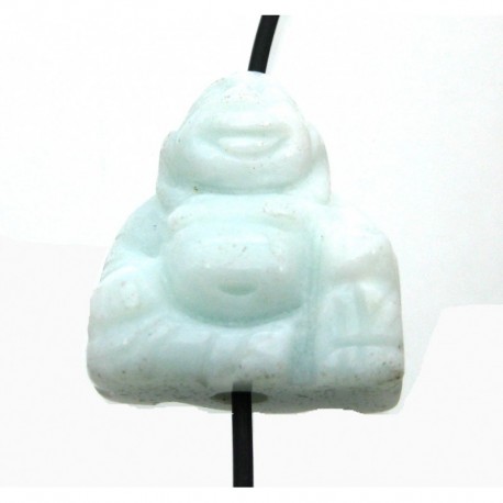 Buddha von oben gebohrt Amazonit 2 cm