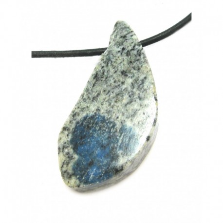 Anhänger Freeform gebohrt Azurit in Gneis 3-4 cm