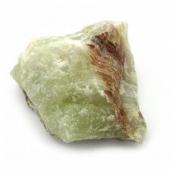 Rohstein Calcit Araginit grün teils mit braun 8 - 9 cm