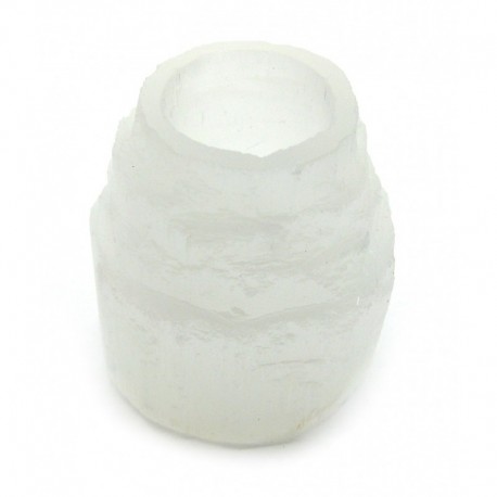 Teelicht Selenit (Fasergips) Stufen 6 cm