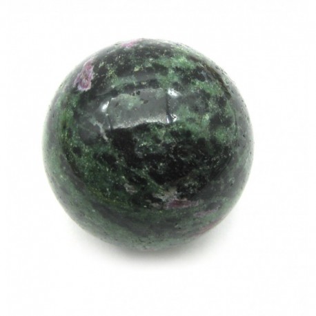 Kugel Zoisit (Anyolith) mit Rubin 4 cm