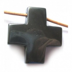 Kreuz gebohrt gleichschenklig Hämatit 30 mm