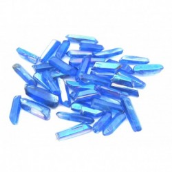 Bergkristall Spitzen 3 - 5 cm behandelt dunkelblau 1Kg