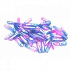 Bergkristall Spitzen 3 - 5 cm behandelt pink-blau B-Qualität 1 Kg